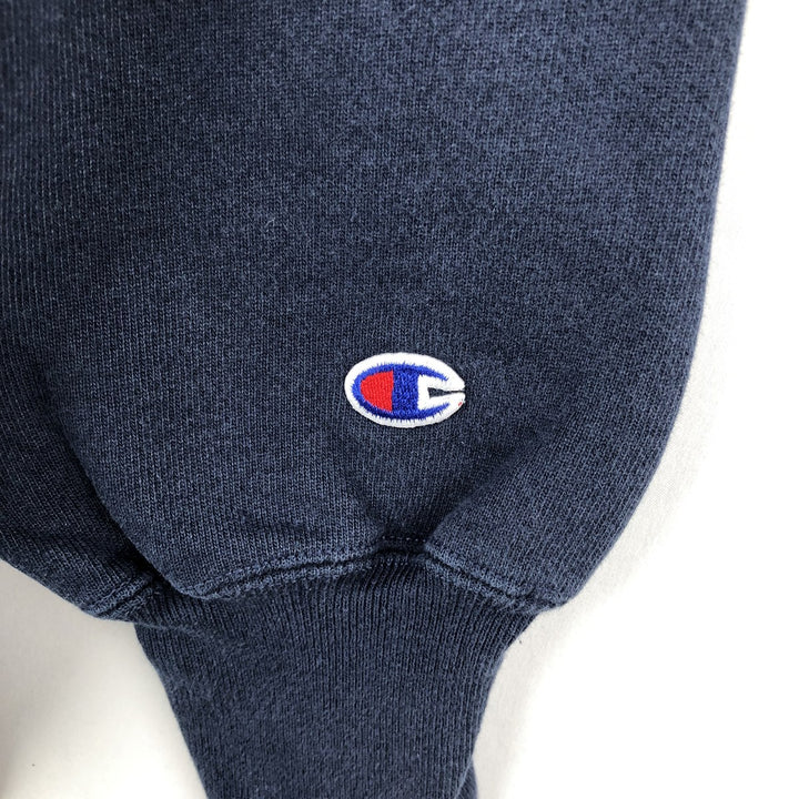 90'S Champion Notre Dame University Fighting Irish College Character Sweatshirt cotton navy blue type Vintage Second Hand