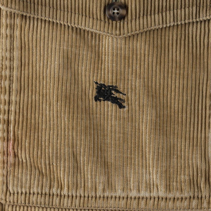 Burberry's Reversible Zip-Up Corduroy Jacket, Men's Size L (approx.) unclear Khaki type Vintage Second Hand
