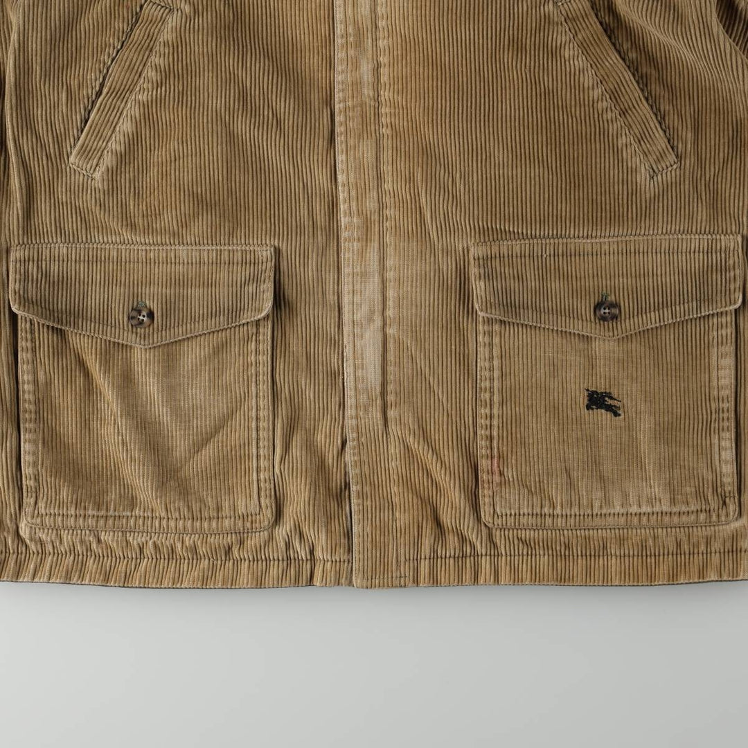 Burberry's Reversible Zip-Up Corduroy Jacket, Men's Size L (approx.) unclear Khaki type Vintage Second Hand