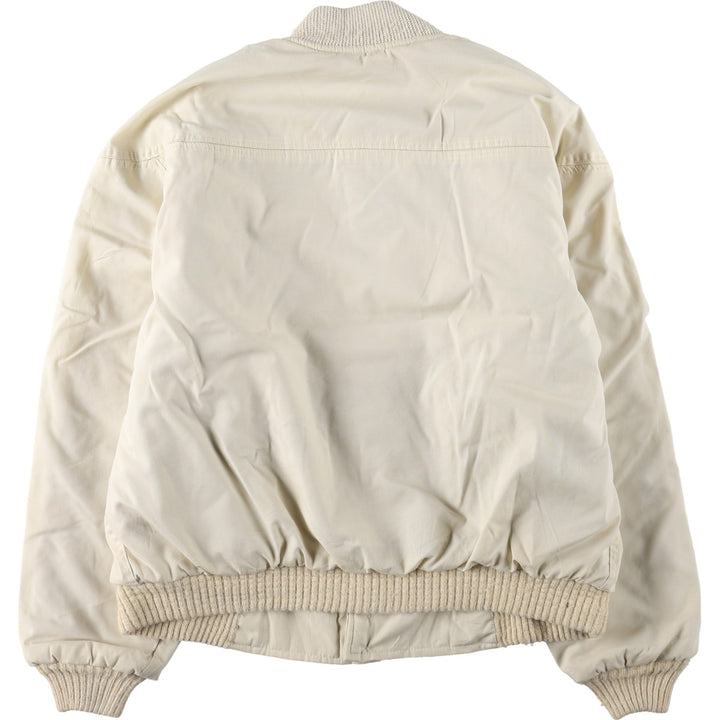 1980'S Catalina Varsity Padded Derby Jacket, Cup Shoulder Jacket, Made in USA, Men's Size L (Equivalent), Vintage unclear unbleached Vintage Second Hand