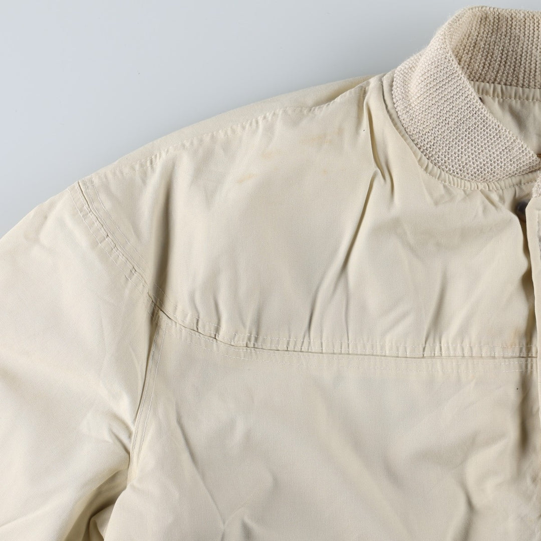 1980'S Catalina Varsity Padded Derby Jacket, Cup Shoulder Jacket, Made in USA, Men's Size L (Equivalent), Vintage unclear unbleached Vintage Second Hand