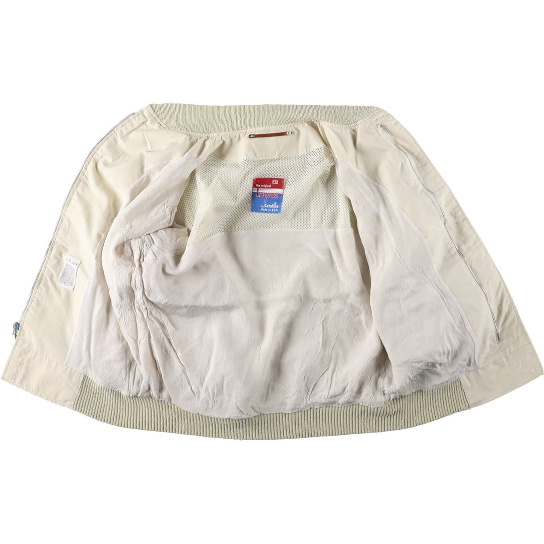 70s-80'S Catalina La Paz Derby Jacket, Cup Shoulder Jacket, Made in USA, Men's XL equivalent, Vintage unclear ivory Vintage Second Hand