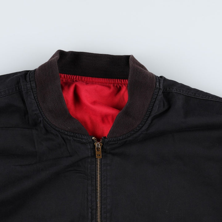 Marlboro Reversible Cotton Blouson, Men's Size M (approx.) cotton black type Vintage Second Hand