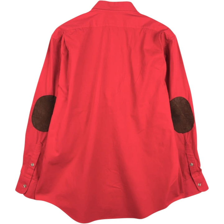 ~90'S Burberry's Long-Sleeve Hunting Shirt, Made in USA, Men's Size L (Equivalent), Vintage cotton red type Vintage Second Hand