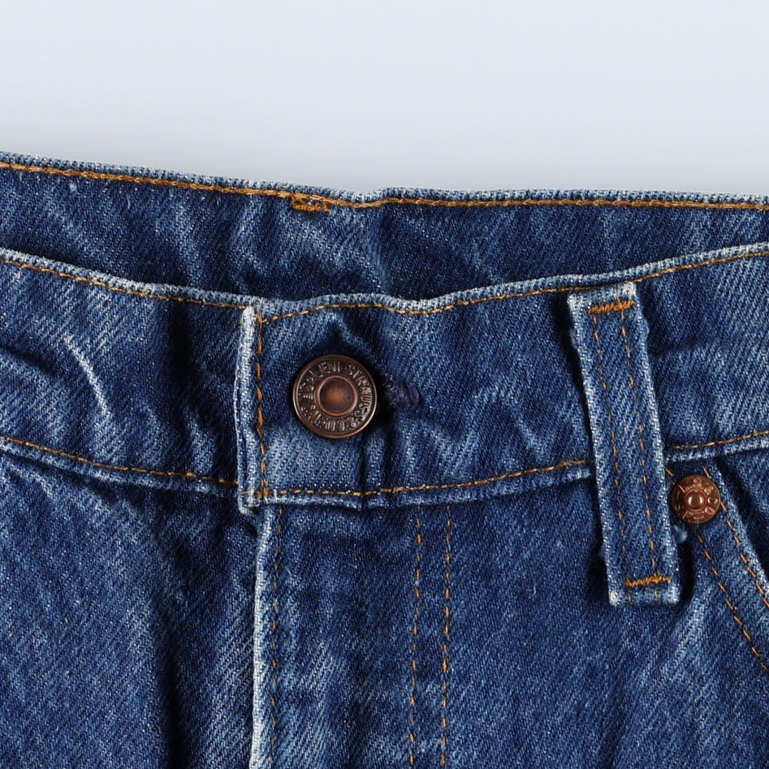 1980'S Levi's 40517-0215 Orange Tab Bootcut Denim Pants, Made in USA, Men's W35 (approx.), Vintage unclear blue type Vintage Second Hand