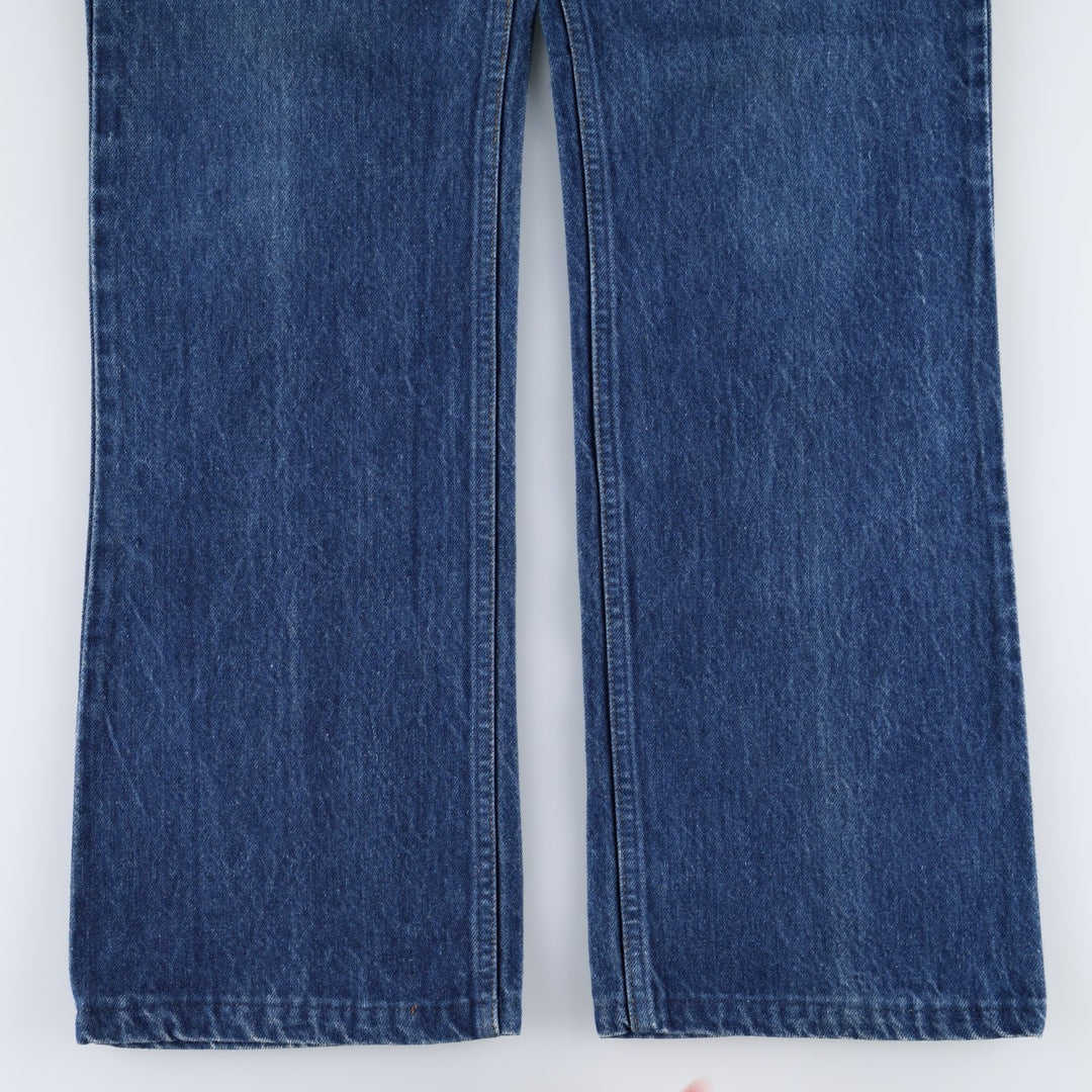 1980'S Levi's 40517-0215 Orange Tab Bootcut Denim Pants, Made in USA, Men's W35 (approx.), Vintage unclear blue type Vintage Second Hand