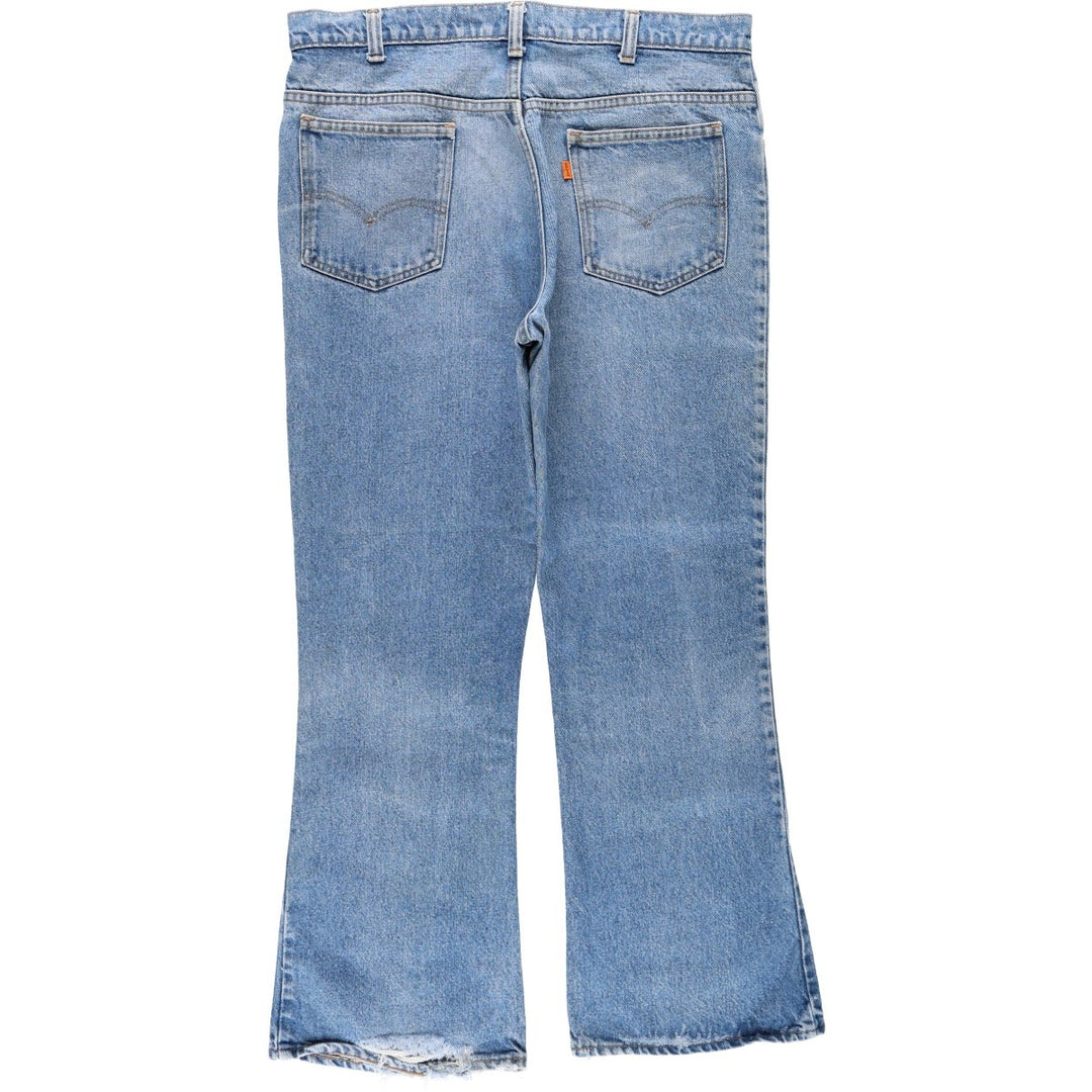 90'S Levi's Orange Tab Bell-Bottom Denim Pants, Men's Size W37 (approx.), Vintage unclear blue type Vintage Second Hand