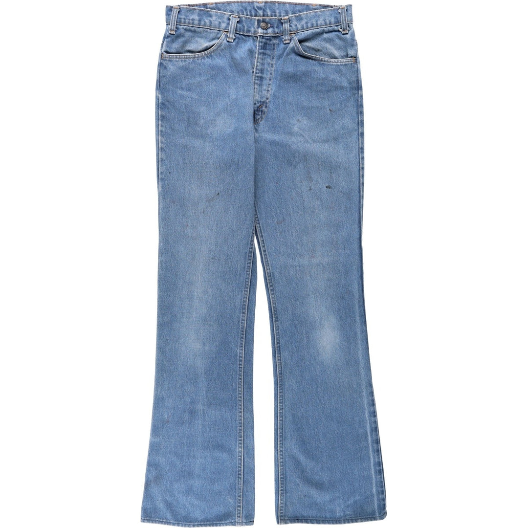 1980'S Levi's Orange Tab Bell-Bottom Denim Pants, Men's Size W32 (approx.), Vintage unclear blue type Vintage Second Hand