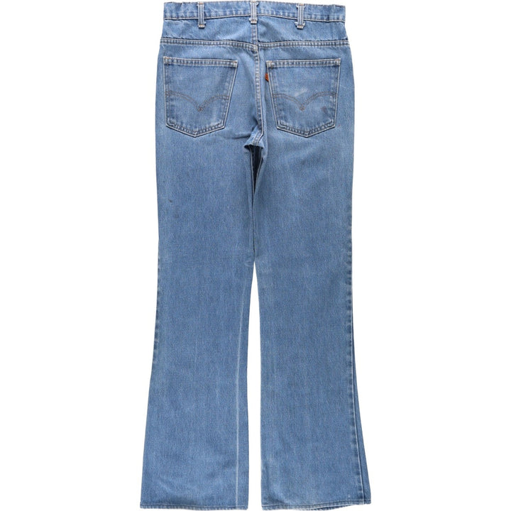 1980'S Levi's Orange Tab Bell-Bottom Denim Pants, Men's Size W32 (approx.), Vintage unclear blue type Vintage Second Hand