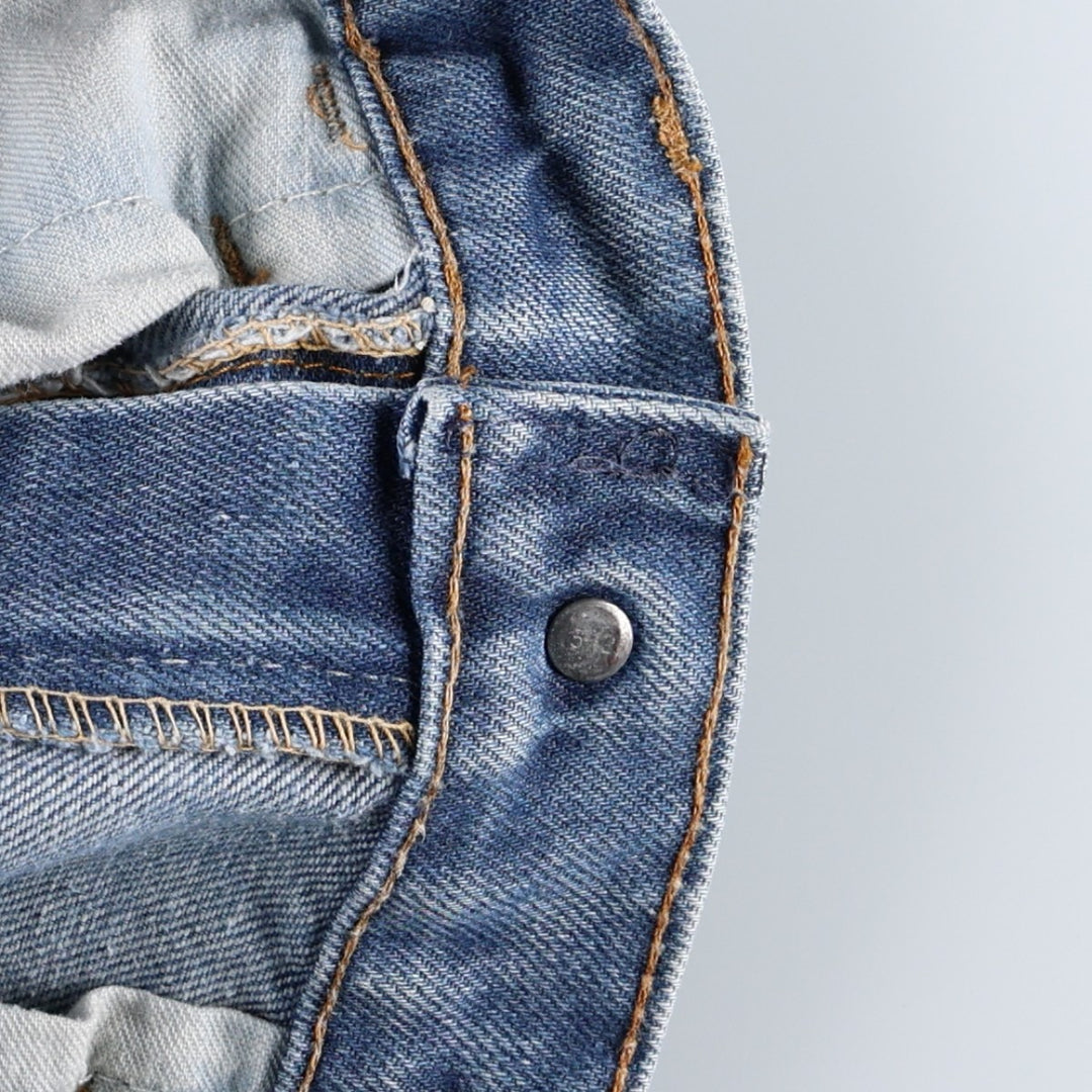 1980'S Levi's Orange Tab Bell-Bottom Denim Pants, Men's Size W32 (approx.), Vintage unclear blue type Vintage Second Hand