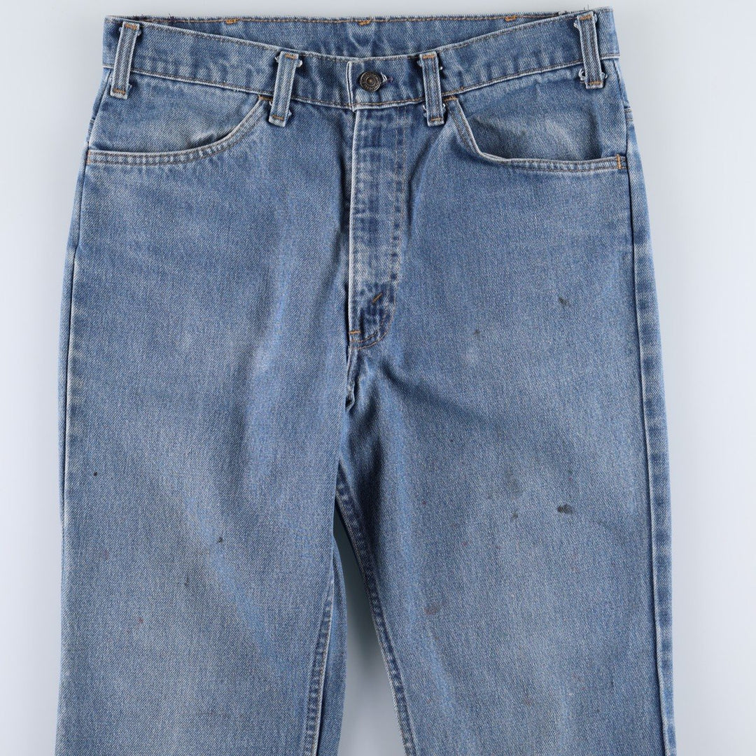 1980'S Levi's Orange Tab Bell-Bottom Denim Pants, Men's Size W32 (approx.), Vintage unclear blue type Vintage Second Hand