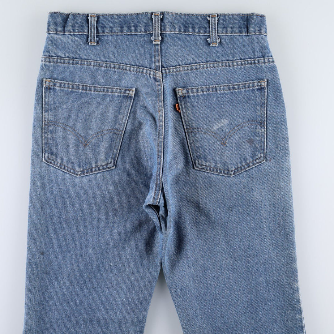 1980'S Levi's Orange Tab Bell-Bottom Denim Pants, Men's Size W32 (approx.), Vintage unclear blue type Vintage Second Hand
