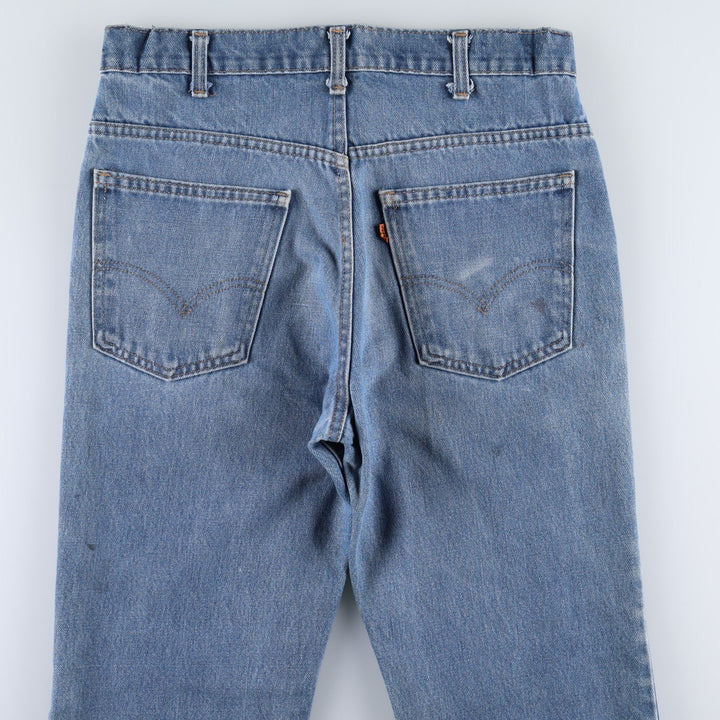 1980'S Levi's Orange Tab Bell-Bottom Denim Pants, Men's Size W32 (approx.), Vintage unclear blue type Vintage Second Hand
