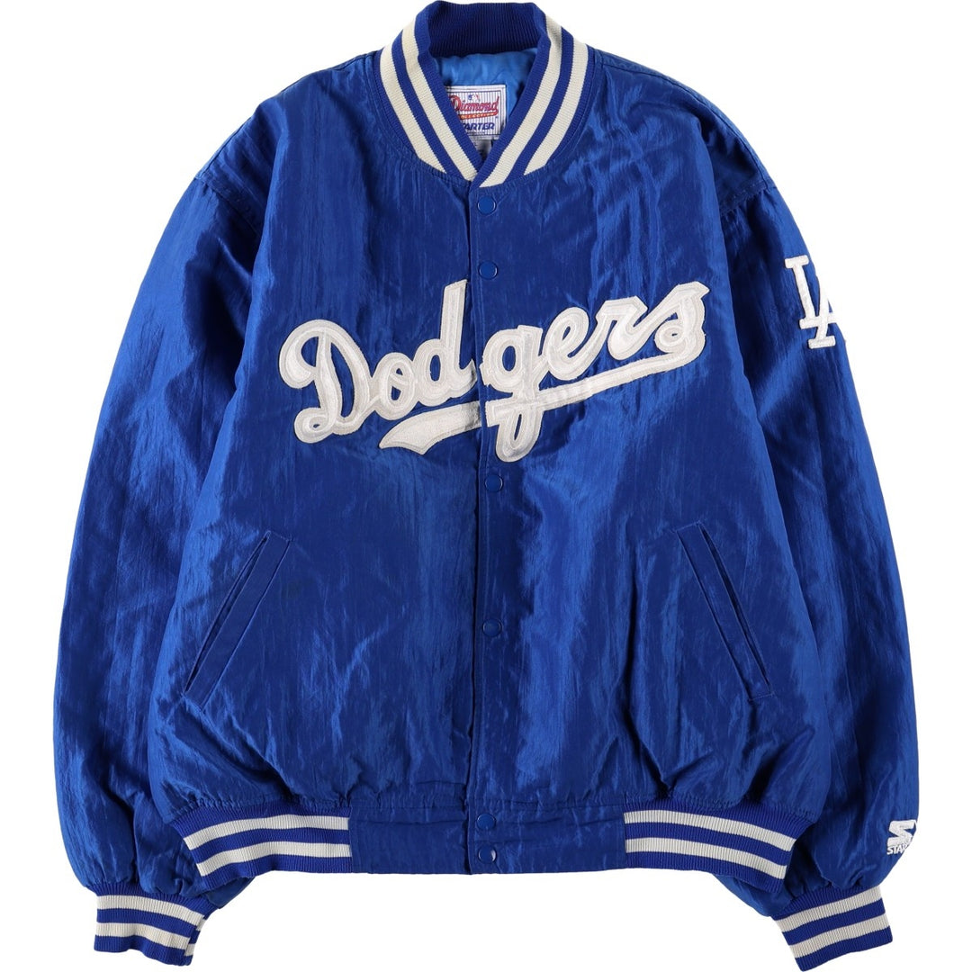90'S Starter Los Angeles Dodgers Padded Nylon Stadium Jacket Award Jacket Men's XXL equivalent Nylon blue type Vintage Second Hand