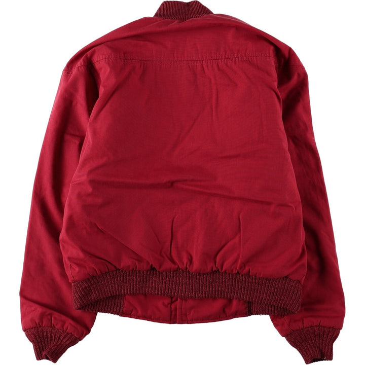 1980'S Catalina Varsity Padded Derby Jacket, Cup Shoulder Jacket, Made in USA, Men's Size S (Equivalent), Vintage unclear red type Vintage Second Hand
