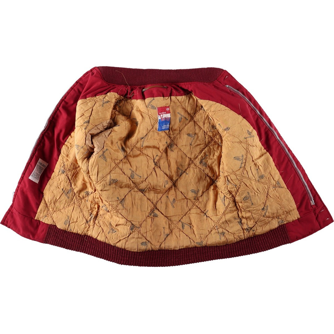 1980'S Catalina Varsity Padded Derby Jacket, Cup Shoulder Jacket, Made in USA, Men's Size S (Equivalent), Vintage unclear red type Vintage Second Hand