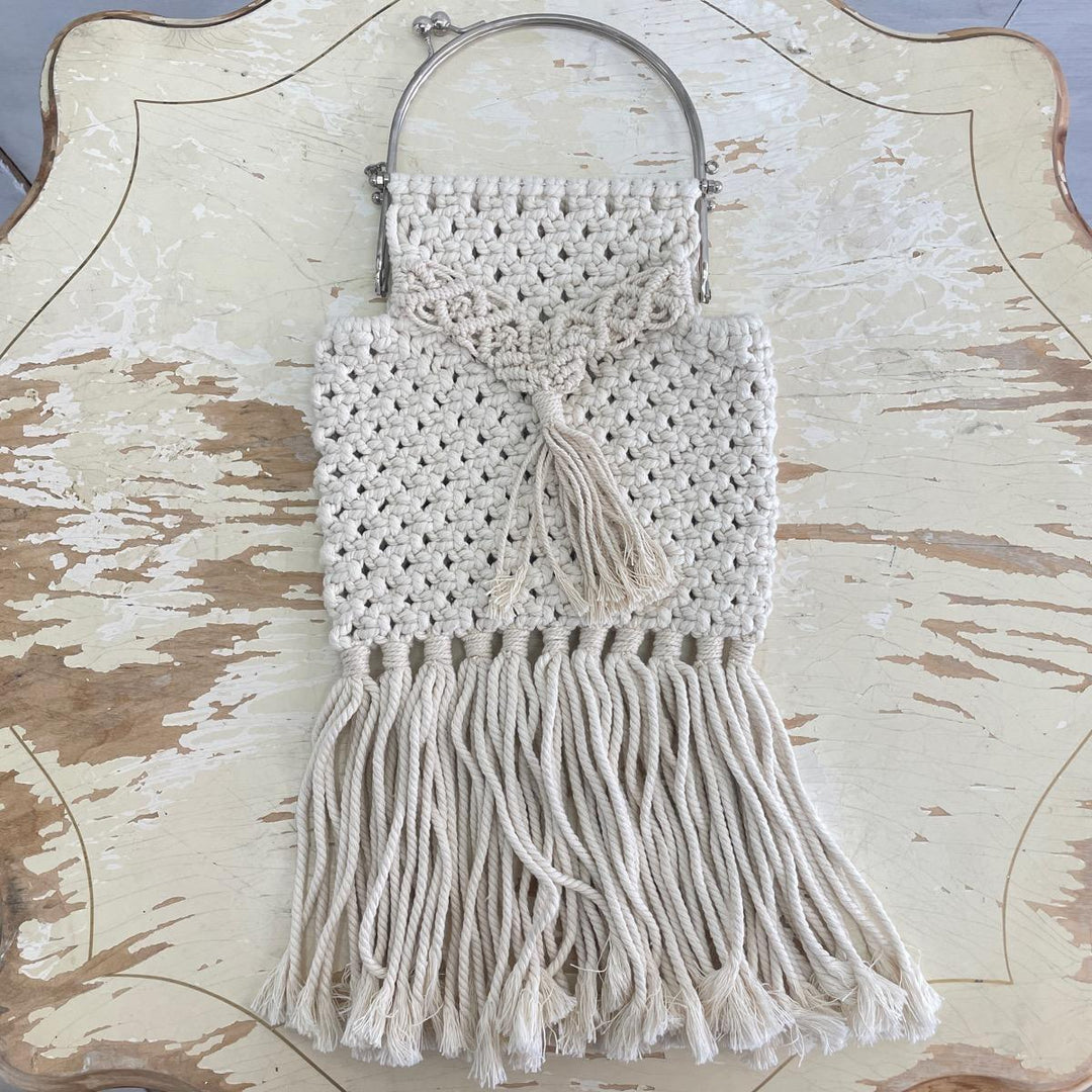 Fringe knit handbag /gaa002421