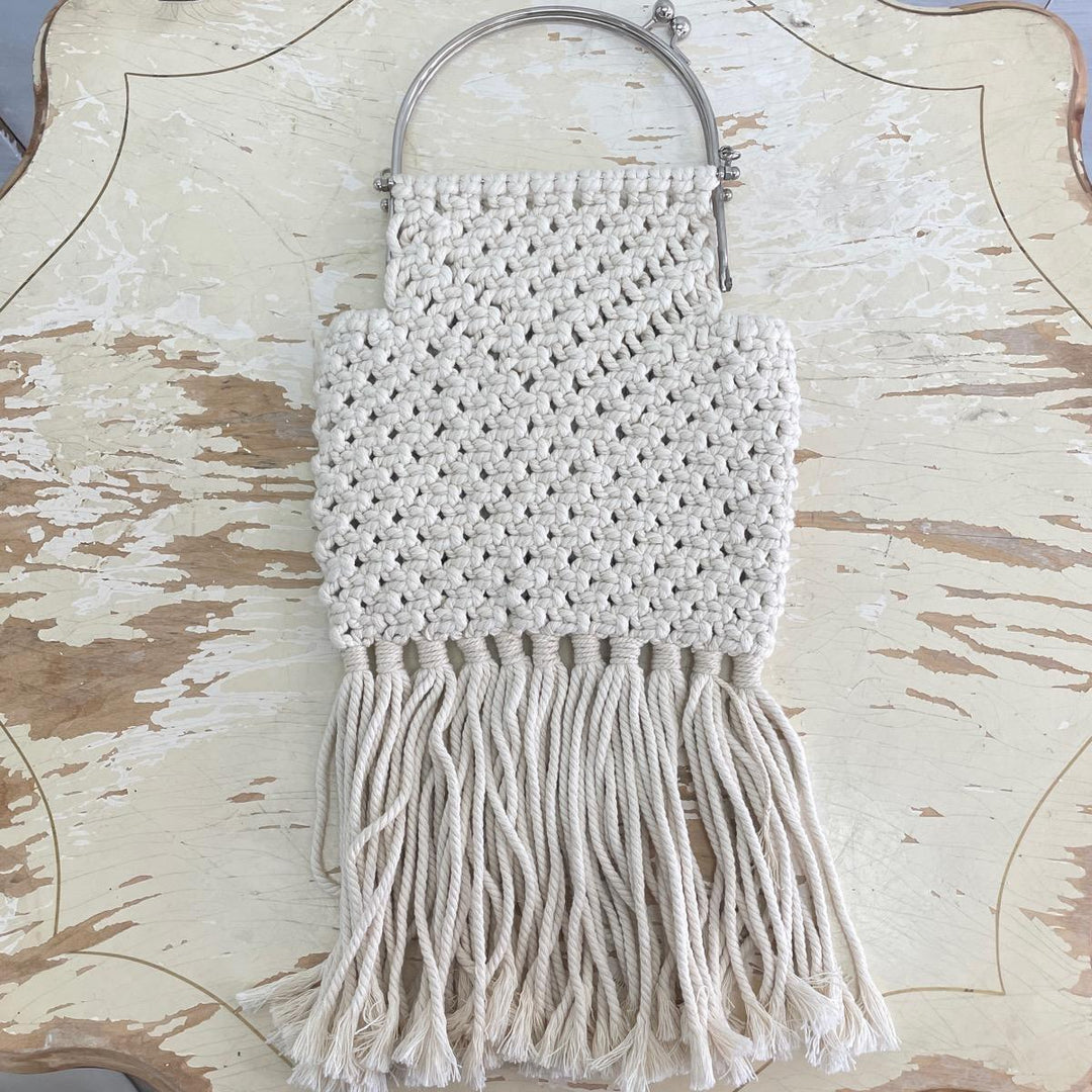 Fringe knit handbag /gaa002421