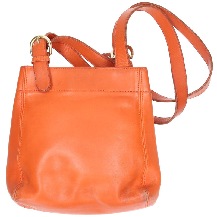Coach OLD COACH Vintage Shoulder Bag genuine leather orange type Vintage Second Hand