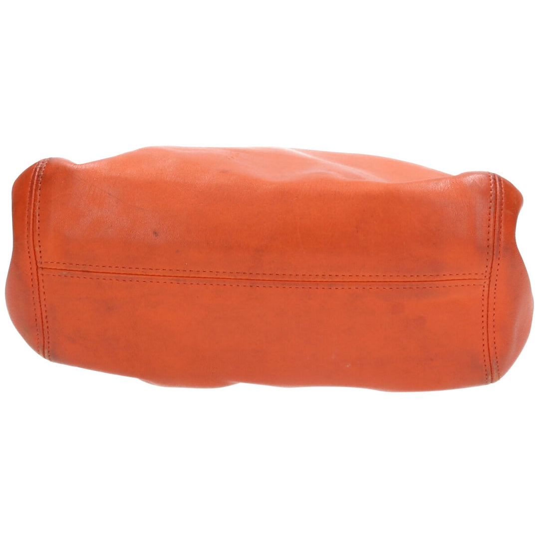 Coach OLD COACH Vintage Shoulder Bag genuine leather orange type Vintage Second Hand