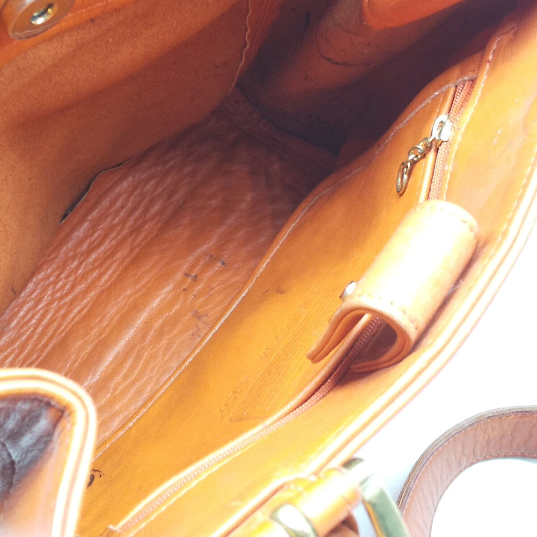Coach OLD COACH Vintage Shoulder Bag genuine leather orange type Vintage Second Hand