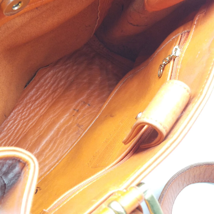 Coach OLD COACH Vintage Shoulder Bag genuine leather orange type Vintage Second Hand