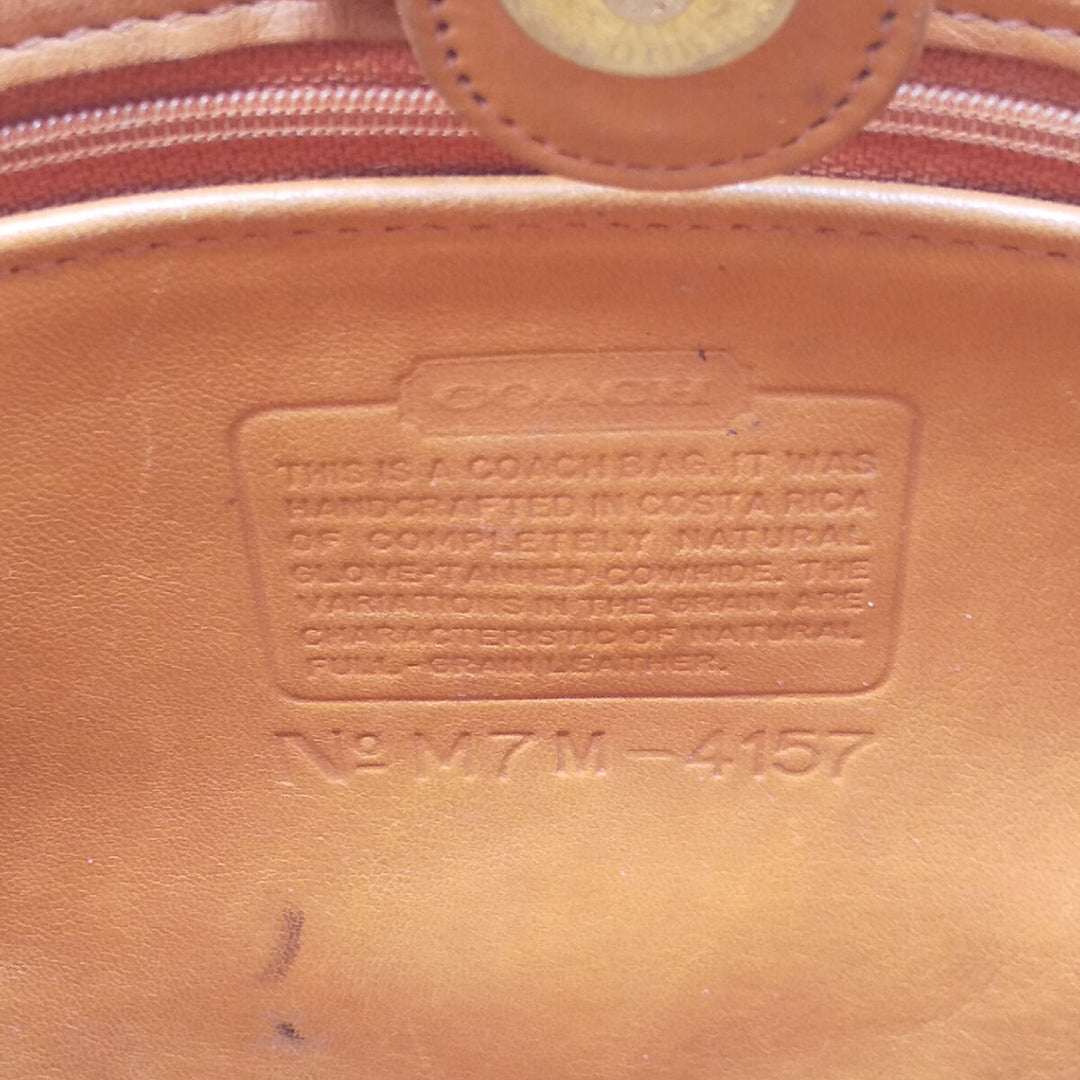 Coach OLD COACH Vintage Shoulder Bag genuine leather orange type Vintage Second Hand