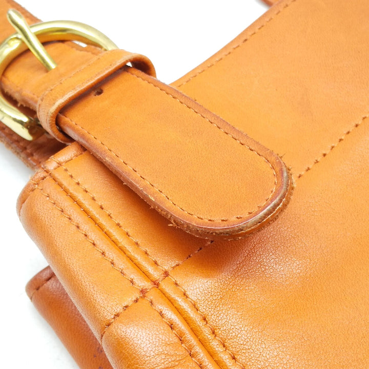 Coach OLD COACH Vintage Shoulder Bag genuine leather orange type Vintage Second Hand