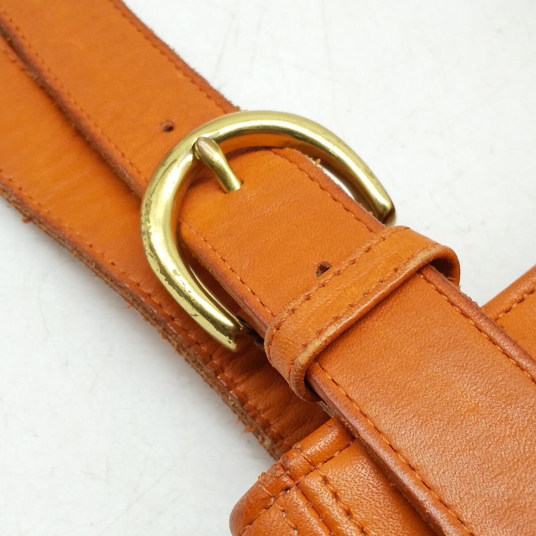 Coach OLD COACH Vintage Shoulder Bag genuine leather orange type Vintage Second Hand