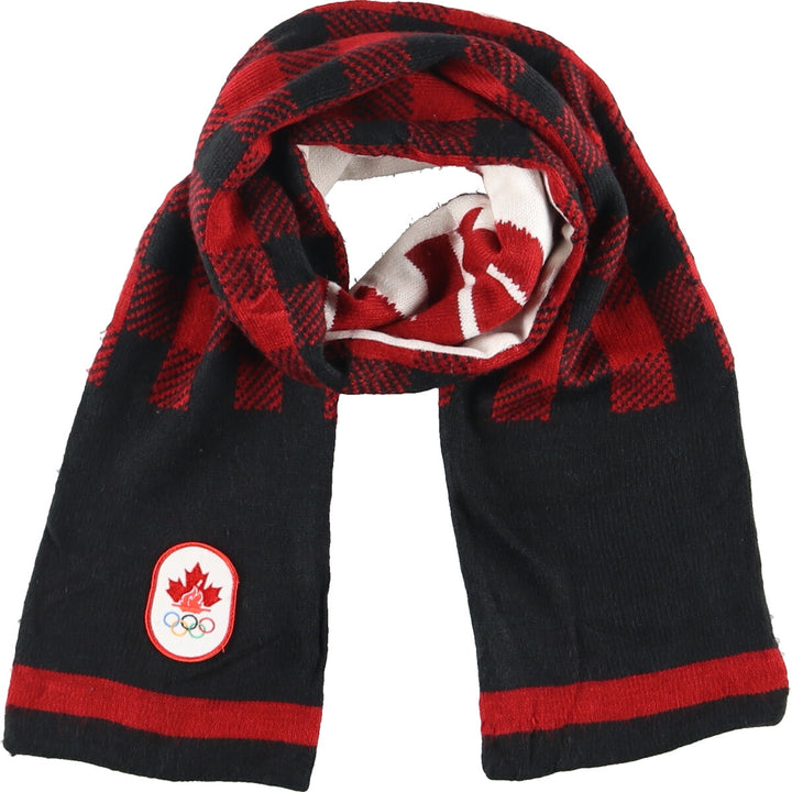 HUDSON'S BAY CO. CANADA OLYMPIC Check Pattern Soccer Scarf /gaa002712