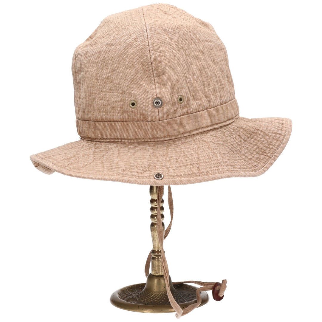 70'S Columbia Yellowstone Tag Safari Hat, Made in USA, Free Size, Vintage /gaa002994