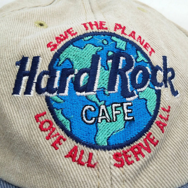 90'S Hard Rock Baseball Cap Made in USA Free Size Vintage Two Tone /gaa003090