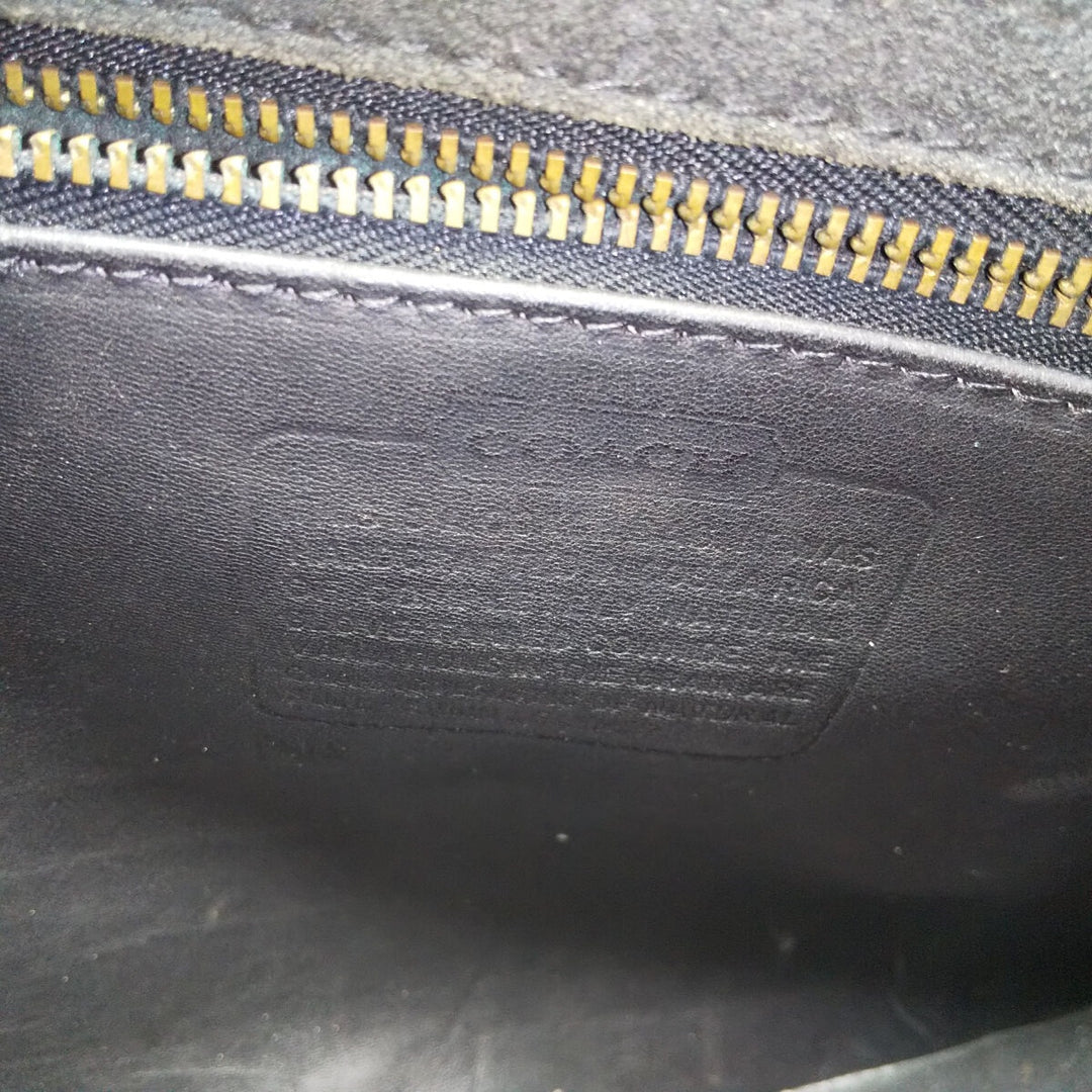 Coach Turnlock 2-Way Shoulder Bag genuine leather black type Vintage Second Hand