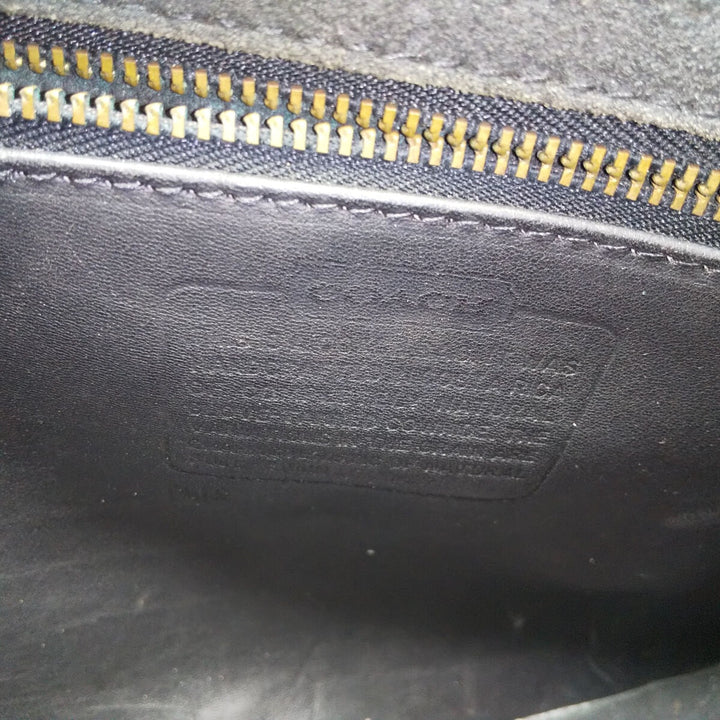 Coach Turnlock 2-Way Shoulder Bag genuine leather black type Vintage Second Hand