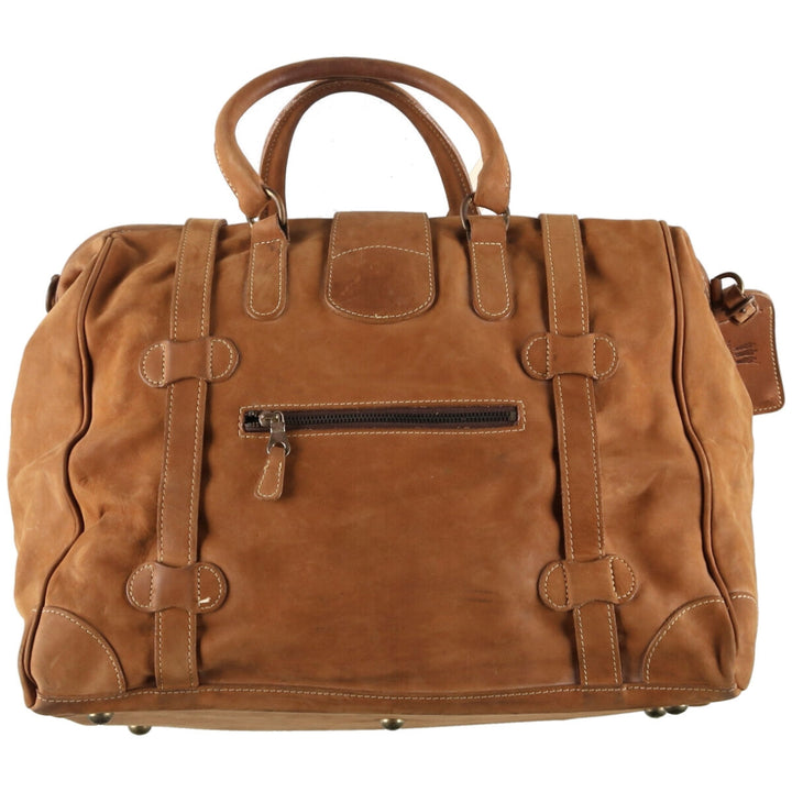 Mulholland Brothers Boston Bag Made in USA genuine leather brown type Vintage Second Hand