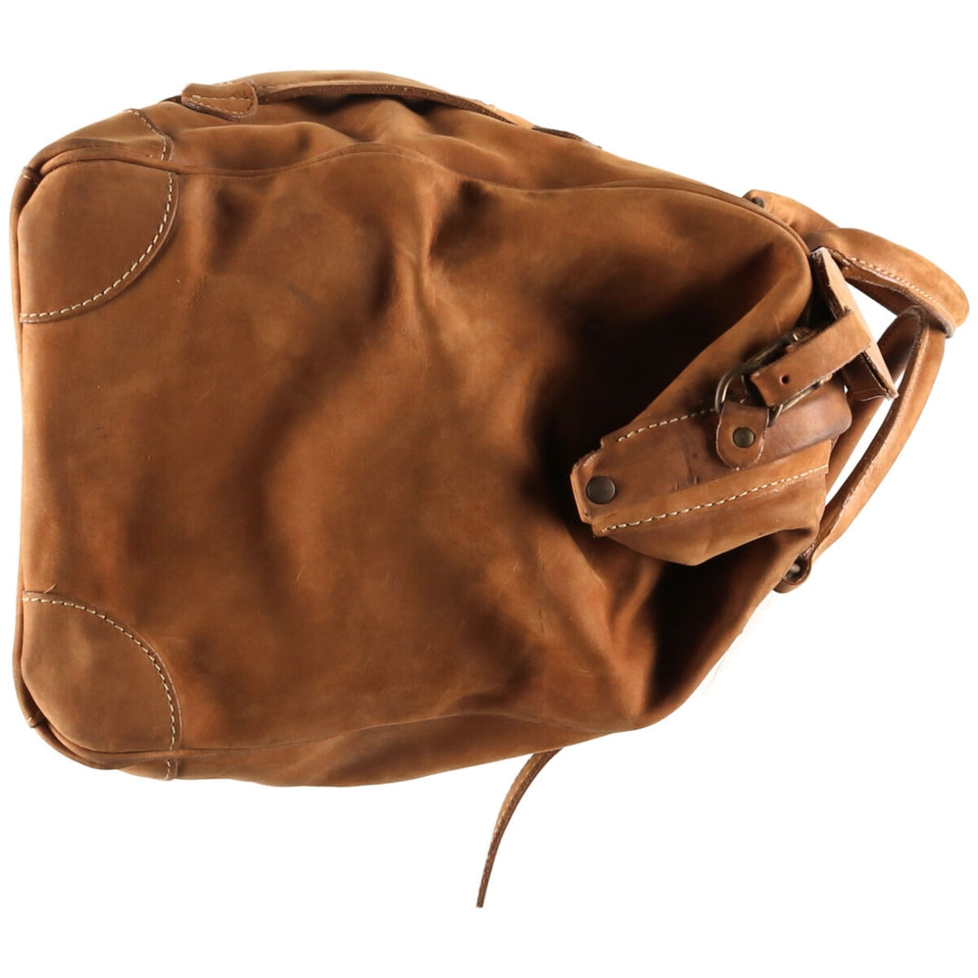 Mulholland Brothers Boston Bag Made in USA genuine leather brown type Vintage Second Hand