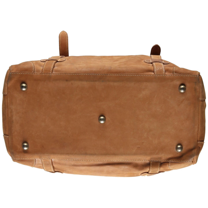 Mulholland Brothers Boston Bag Made in USA genuine leather brown type Vintage Second Hand