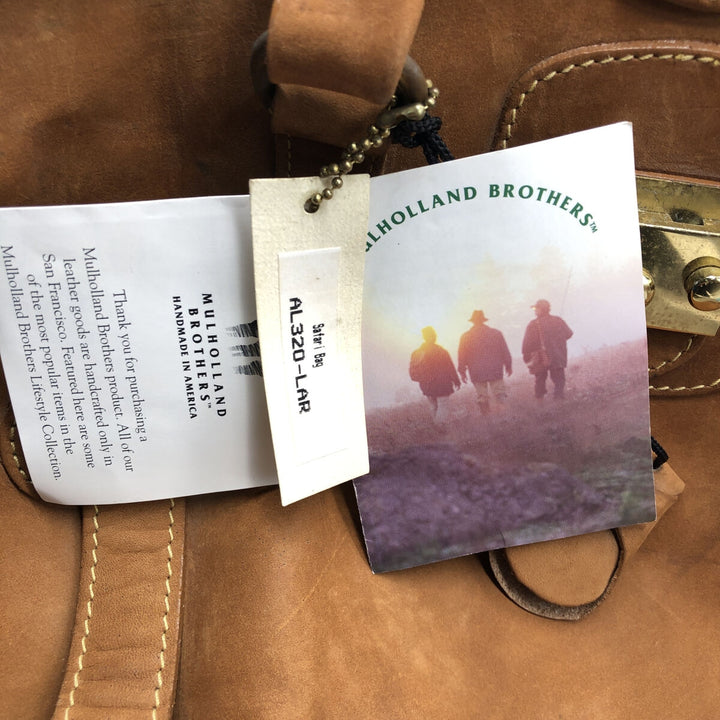 Mulholland Brothers Boston Bag Made in USA genuine leather brown type Vintage Second Hand