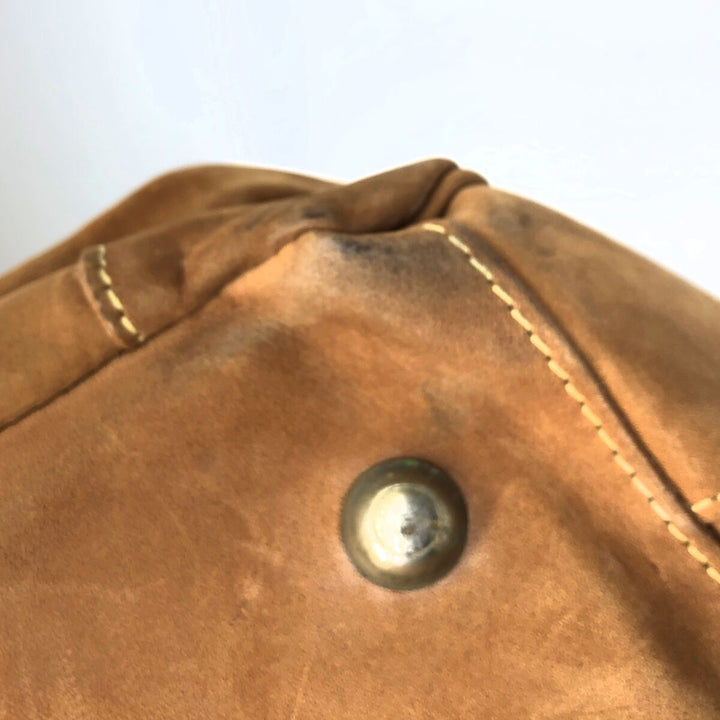 Mulholland Brothers Boston Bag Made in USA genuine leather brown type Vintage Second Hand