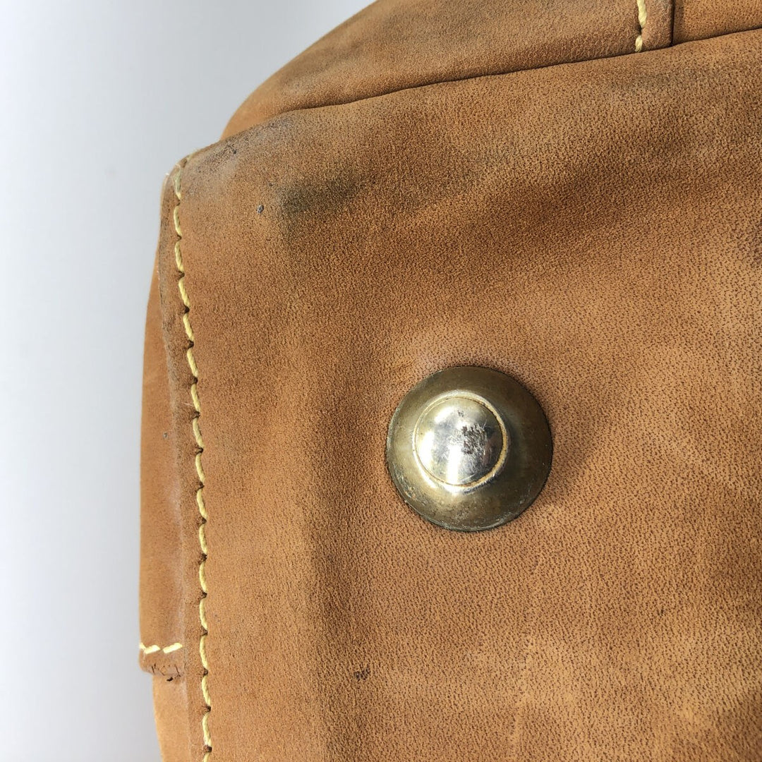 Mulholland Brothers Boston Bag Made in USA genuine leather brown type Vintage Second Hand