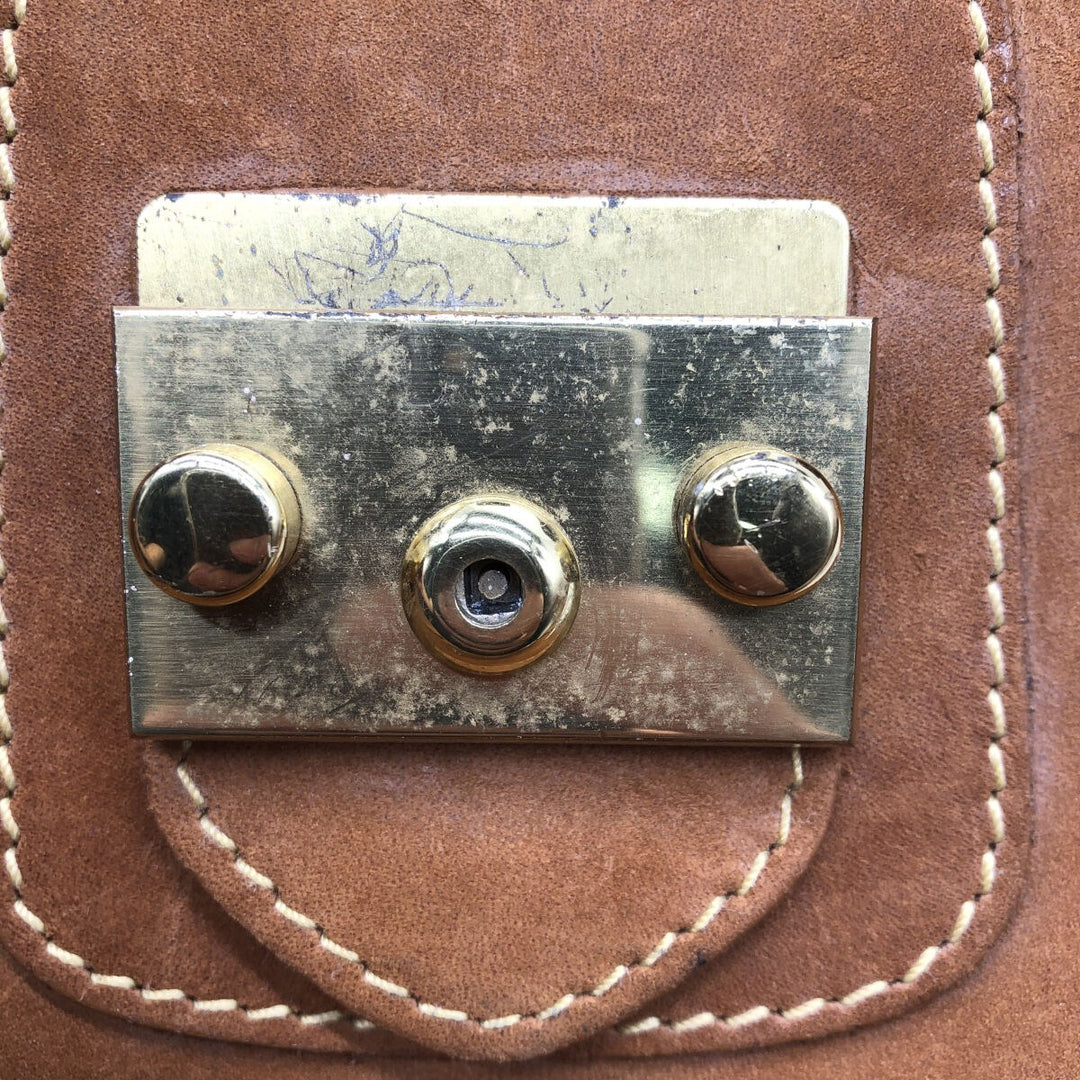 Mulholland Brothers Boston Bag Made in USA genuine leather brown type Vintage Second Hand