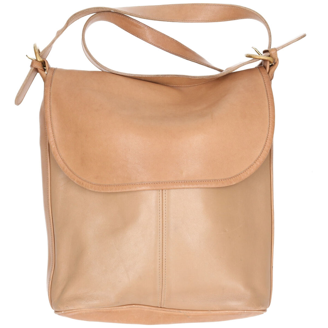 Coach OLD COACH Vintage Shoulder Bag genuine leather Beige type Vintage Second Hand