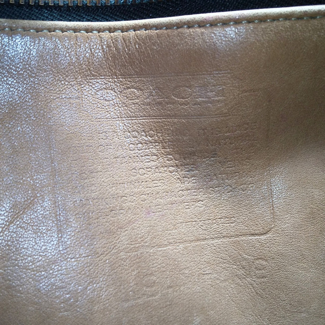 Coach OLD COACH Vintage Shoulder Bag genuine leather Beige type Vintage Second Hand