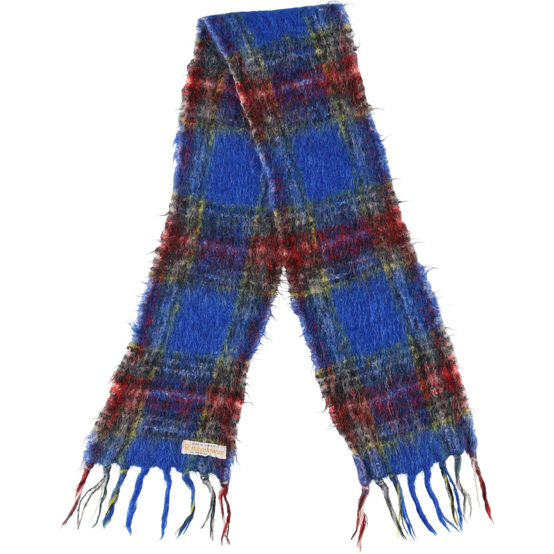 Kinloch Anderson Check Pattern Mohair Scarf Vintage /gaa003578