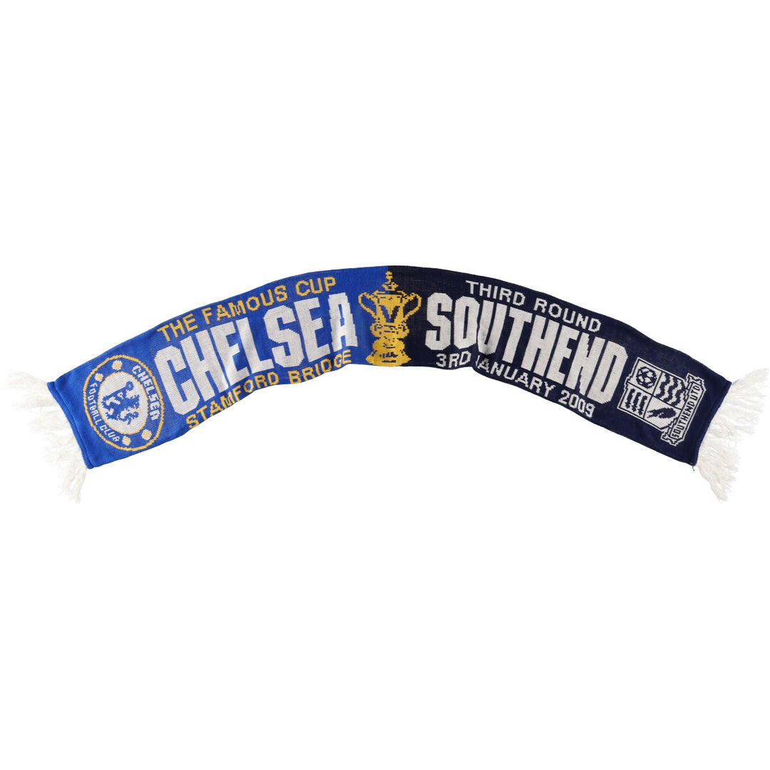 00'S FA Cup 2008/2009 CHELSEA FC SOUTHEND United FC Soccer Scarf /gaa003579