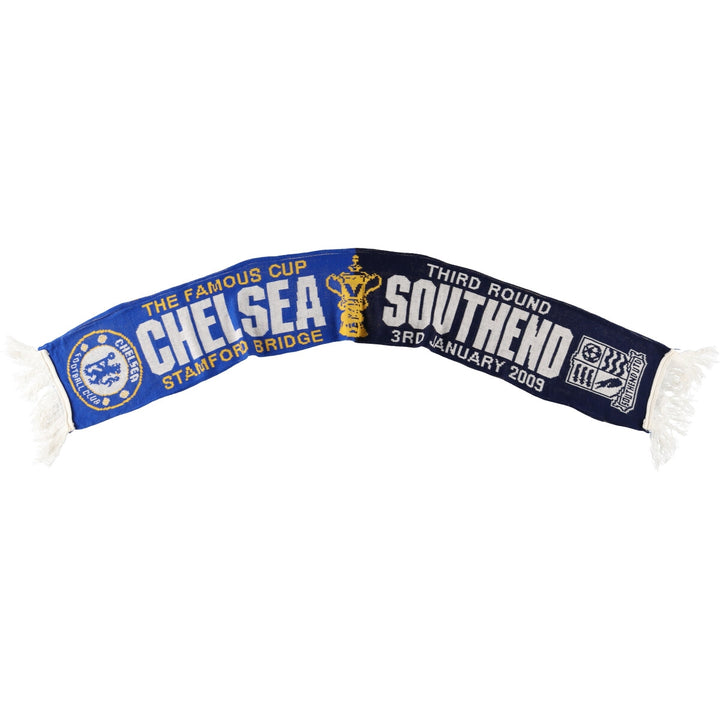 00'S FA Cup 2008/2009 CHELSEA FC SOUTHEND United FC Soccer Scarf /gaa003579