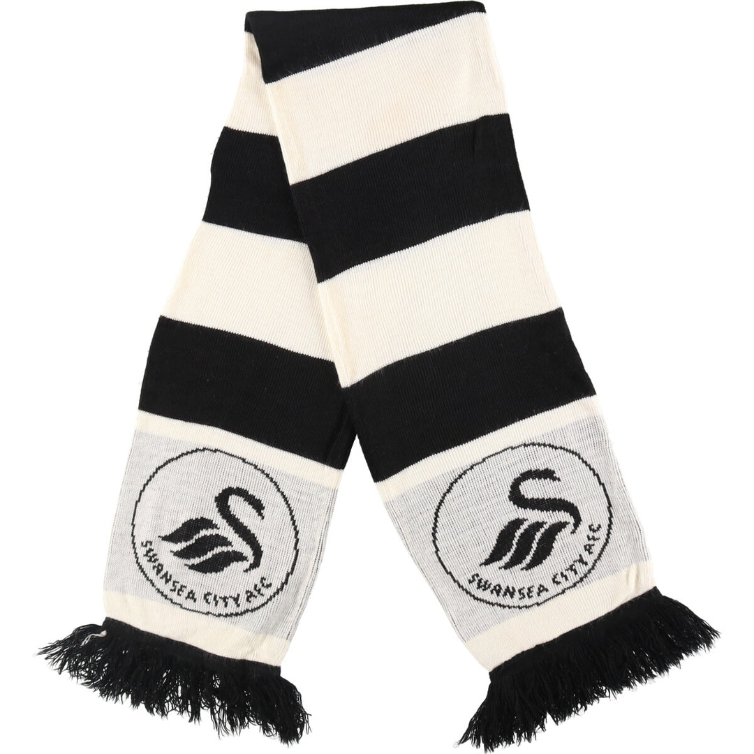 SWANSEA CITY AFC Swansea City AFC Border Pattern Soccer Scarf /gaa003591