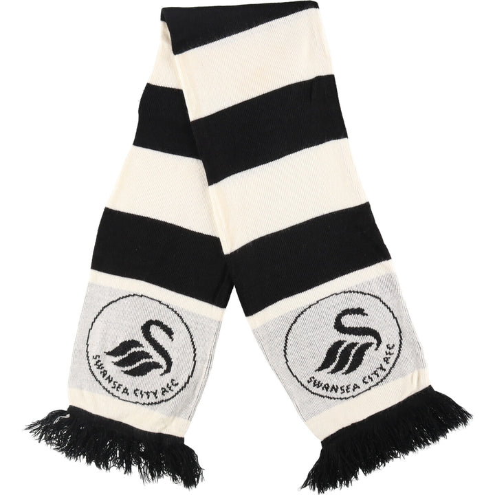 SWANSEA CITY AFC Swansea City AFC Border Pattern Soccer Scarf /gaa003591