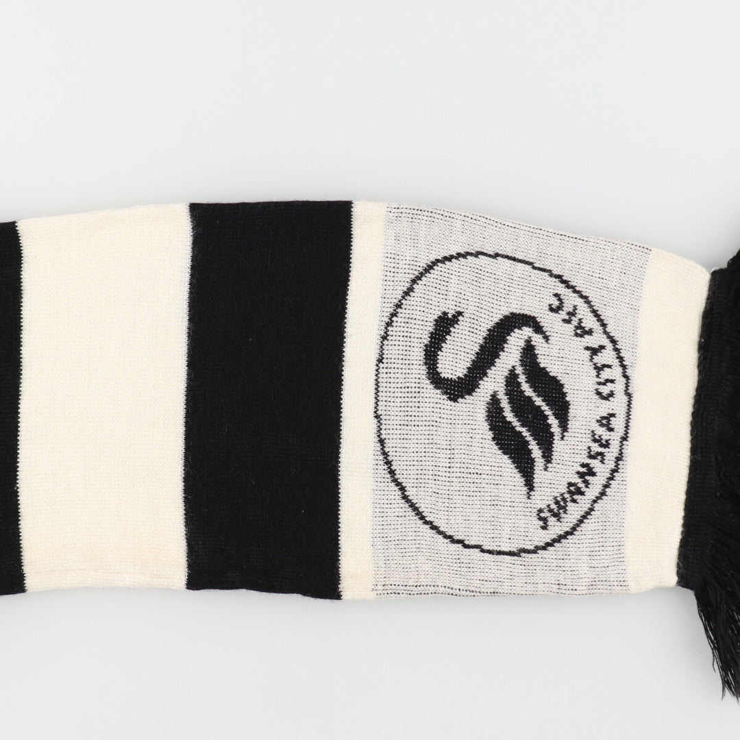 SWANSEA CITY AFC Swansea City AFC Border Pattern Soccer Scarf /gaa003591