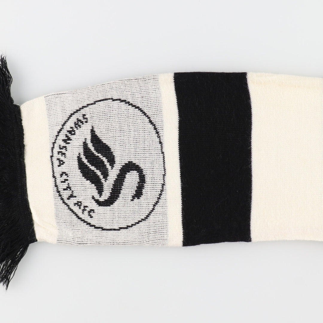 SWANSEA CITY AFC Swansea City AFC Border Pattern Soccer Scarf /gaa003591